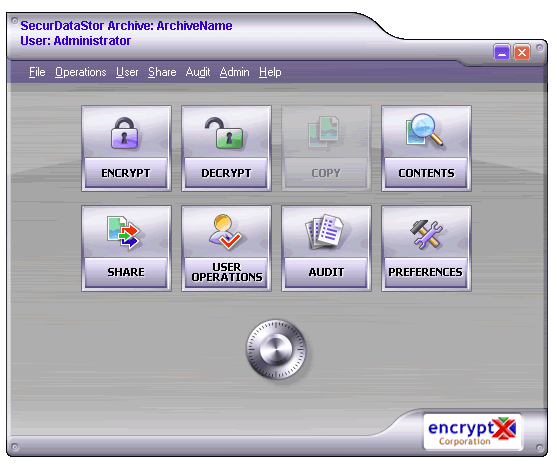 SecurDataStor Screenshot